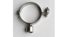 Stainless steel hygienic hinged bossed pipe clip 